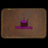 Faux Leather Engravable Patch - Round-Corner Rectangular Thumbnail