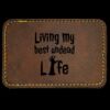 Faux Leather Engravable Patch - Round-Corner Rectangular Thumbnail