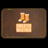 Faux Leather Engravable Patch - Round-Corner Rectangular Thumbnail