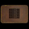 Faux Leather Engravable Patch - Round-Corner Rectangular Thumbnail