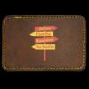 Faux Leather Engravable Patch - Round-Corner Rectangular Thumbnail