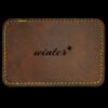 Faux Leather Engravable Patch - Round-Corner Rectangular Thumbnail