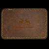 Faux Leather Engravable Patch - Round-Corner Rectangular Thumbnail