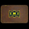 Faux Leather Engravable Patch - Round-Corner Rectangular Thumbnail