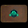 Faux Leather Engravable Patch - Round-Corner Rectangular Thumbnail