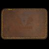 Faux Leather Engravable Patch - Round-Corner Rectangular Thumbnail
