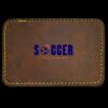 Faux Leather Engravable Patch - Round-Corner Rectangular Thumbnail