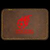 Faux Leather Engravable Patch - Round-Corner Rectangular Thumbnail