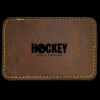 Faux Leather Engravable Patch - Round-Corner Rectangular Thumbnail