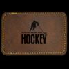 Faux Leather Engravable Patch - Round-Corner Rectangular Thumbnail