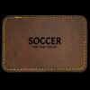 Faux Leather Engravable Patch - Round-Corner Rectangular Thumbnail