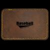 Faux Leather Engravable Patch - Round-Corner Rectangular Thumbnail