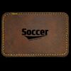 Faux Leather Engravable Patch - Round-Corner Rectangular Thumbnail