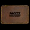 Faux Leather Engravable Patch - Round-Corner Rectangular Thumbnail