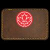 Faux Leather Engravable Patch - Round-Corner Rectangular Thumbnail