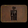 Faux Leather Engravable Patch - Round-Corner Rectangular Thumbnail