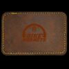 Faux Leather Engravable Patch - Round-Corner Rectangular Thumbnail