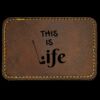 Faux Leather Engravable Patch - Round-Corner Rectangular Thumbnail