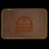 Faux Leather Engravable Patch - Round-Corner Rectangular Thumbnail