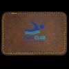 Faux Leather Engravable Patch - Round-Corner Rectangular Thumbnail