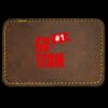 Faux Leather Engravable Patch - Round-Corner Rectangular Thumbnail