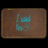Faux Leather Engravable Patch - Round-Corner Rectangular Thumbnail