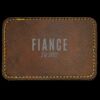 Faux Leather Engravable Patch - Round-Corner Rectangular Thumbnail