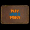 Faux Leather Engravable Patch - Round-Corner Rectangular Thumbnail