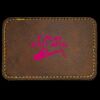 Faux Leather Engravable Patch - Round-Corner Rectangular Thumbnail