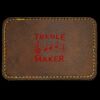 Faux Leather Engravable Patch - Round-Corner Rectangular Thumbnail