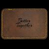 Faux Leather Engravable Patch - Round-Corner Rectangular Thumbnail