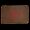 Faux Leather Engravable Patch - Round-Corner Rectangular Thumbnail