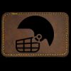 Faux Leather Engravable Patch - Round-Corner Rectangular Thumbnail