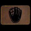 Faux Leather Engravable Patch - Round-Corner Rectangular Thumbnail