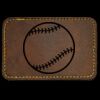Faux Leather Engravable Patch - Round-Corner Rectangular Thumbnail