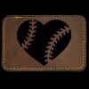 Faux Leather Engravable Patch - Round-Corner Rectangular Thumbnail