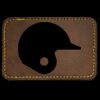 Faux Leather Engravable Patch - Round-Corner Rectangular Thumbnail