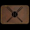 Faux Leather Engravable Patch - Round-Corner Rectangular Thumbnail