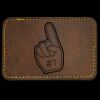 Faux Leather Engravable Patch - Round-Corner Rectangular Thumbnail
