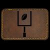 Faux Leather Engravable Patch - Round-Corner Rectangular Thumbnail
