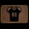 Faux Leather Engravable Patch - Round-Corner Rectangular Thumbnail
