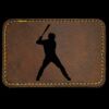 Faux Leather Engravable Patch - Round-Corner Rectangular Thumbnail