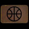 Faux Leather Engravable Patch - Round-Corner Rectangular Thumbnail