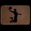 Faux Leather Engravable Patch - Round-Corner Rectangular Thumbnail