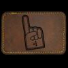 Faux Leather Engravable Patch - Round-Corner Rectangular Thumbnail