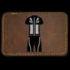 Faux Leather Engravable Patch - Round-Corner Rectangular Thumbnail