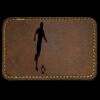 Faux Leather Engravable Patch - Round-Corner Rectangular Thumbnail