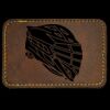 Faux Leather Engravable Patch - Round-Corner Rectangular Thumbnail