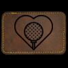 Faux Leather Engravable Patch - Round-Corner Rectangular Thumbnail