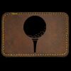 Faux Leather Engravable Patch - Round-Corner Rectangular Thumbnail